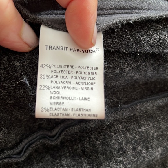 Transit 251 Charcoal Faux Suede & Wool Maxi Coat.  XS - Picture 10 of 16